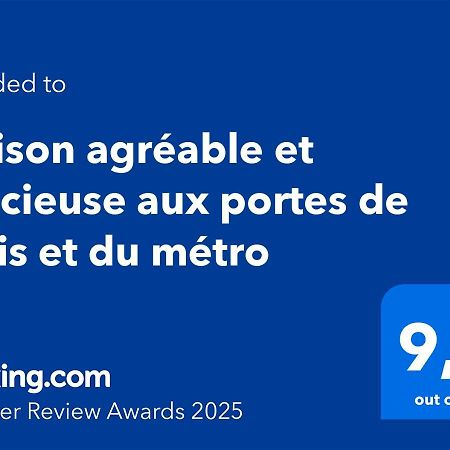 Maison Agreable Et Spacieuse Aux Portes De Paris Et Du Metro Saint-Ouen  Exterior foto